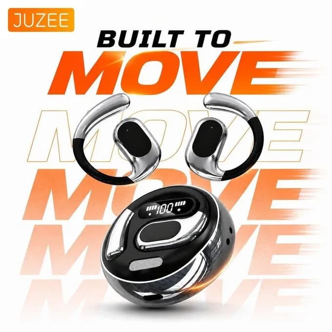 Wireless Sports Earbuds Bluetooth 5.4 Earhook Open Ear Headphones - Comfortable Running Earphones with 48H Battery Life - Black