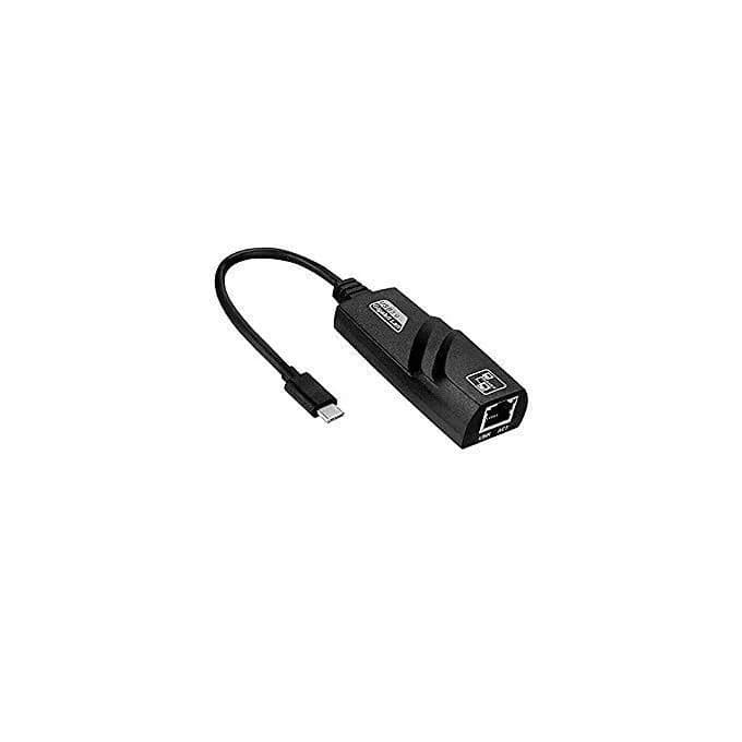 USB 3.0 Type-C Ethernet LAN 10/100/1000Mbps Network Convert Adapter - Black