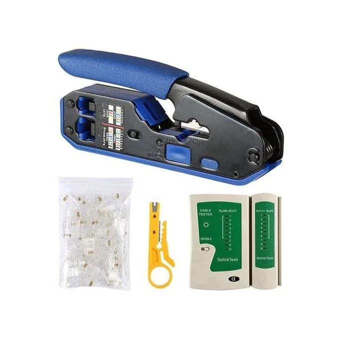 RJ45 Cat6 Network Cable Tester Crimping Kit