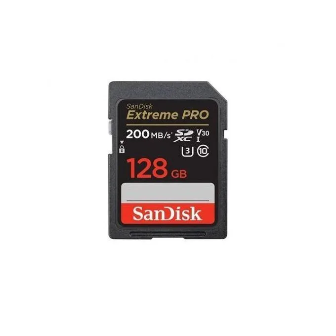 Sandisk SD 128GB EXTREME PRO 200MBS FOR CAMERA (4K)