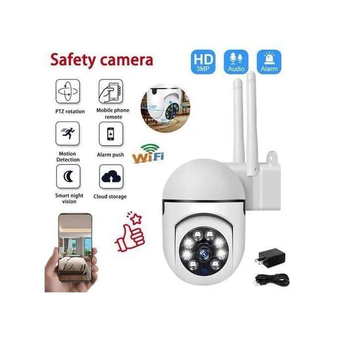 1080P Wifi Surveillance Camera, Night Vision, Color, Auto Human Tracking, CCTV